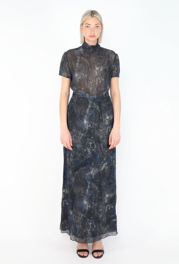 Emanuel Ungaro Iridescent Maxi Skirt Ensemble, 2000 - 5