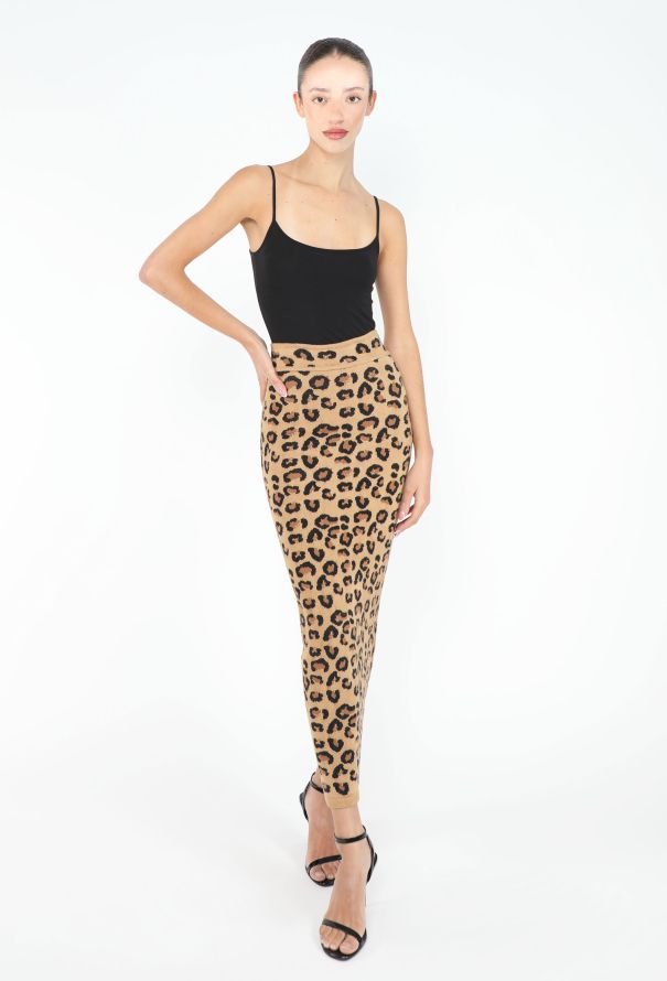 Alaïa ICONIC F/W 1991 Leopard Knit Skirt - 4