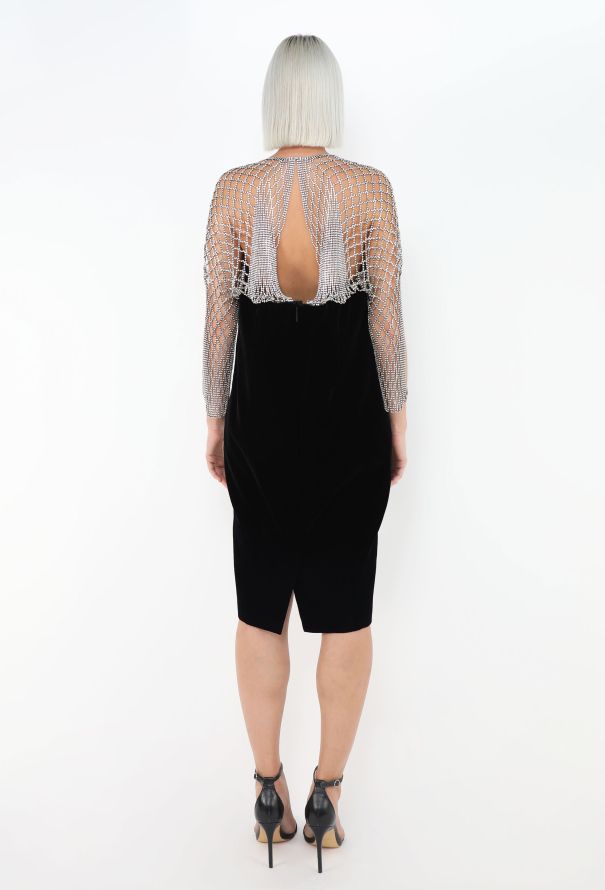 Saint Laurent STUNNING S/S 2019 Strass Velvet Bustier Dress - 7