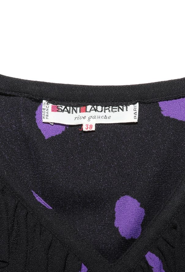 Saint Laurent Vintage Printed Crêpe Dress - 5 Saint Laurent Vintage Printed Crêpe Dress - 5
