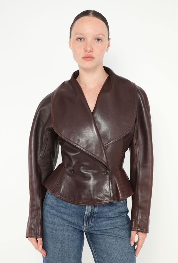 Alaïa ICONIC F/W 1986 Flared Leather Jacket - 1