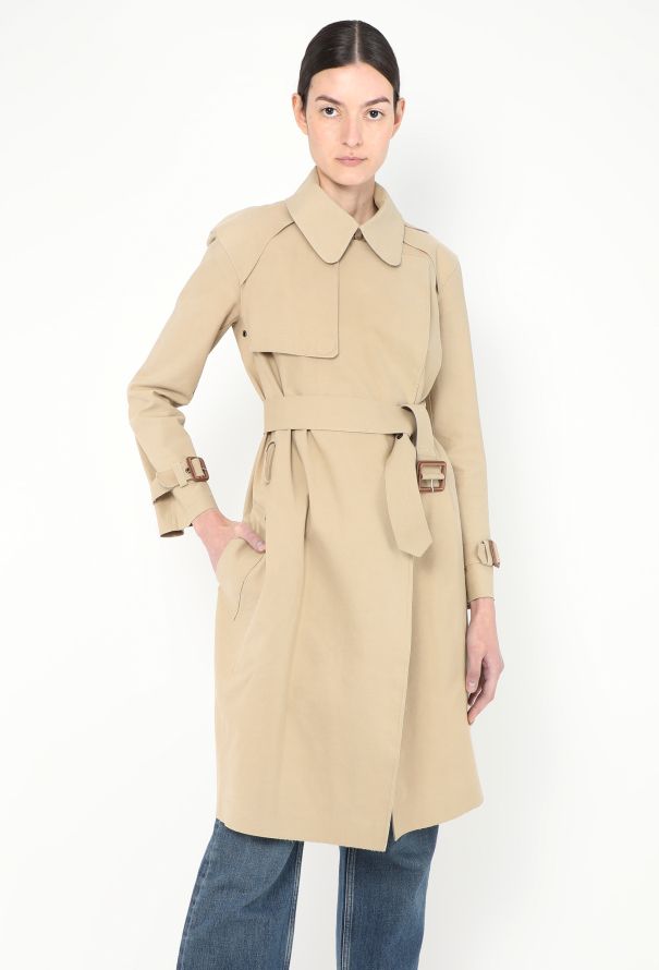 Céline Belted Mackintosh Trench Coat - 3