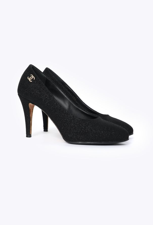 Chanel 2024 Iridescent Toile 'CC' Pumps - 2 Chanel 2024 Iridescent Toile 'CC' Pumps - 2