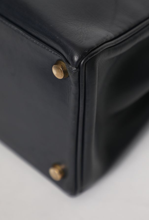 Hermès Vintage Navy Box Kelly Retourné 28, 1963 - 13