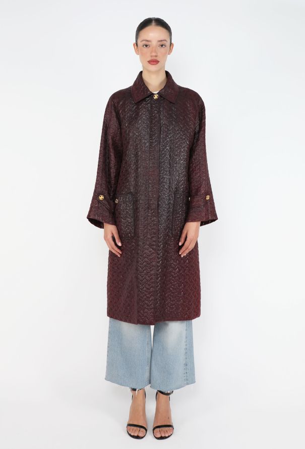 Céline Vintage Quilted Triomphe Coat - 2