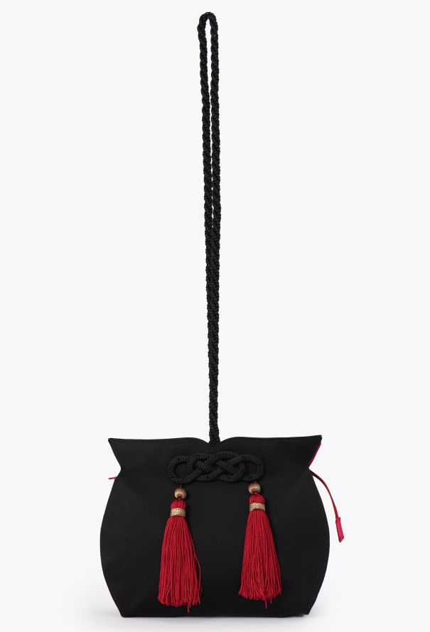 Saint Laurent '90 Black Silk Clutch - 1