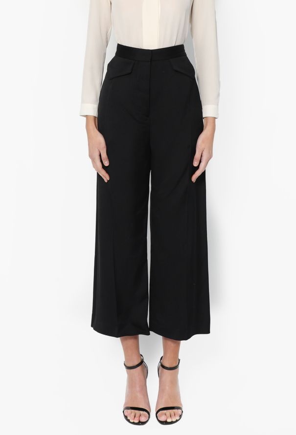 Céline High-Waisted Silk Culotte Pants - 2