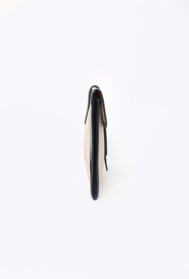 Hermès '70s Toile H & Box Jige Clutch - 5