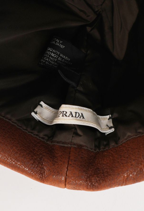 Prada Whipstitch Leather Hat, 2004 - 9