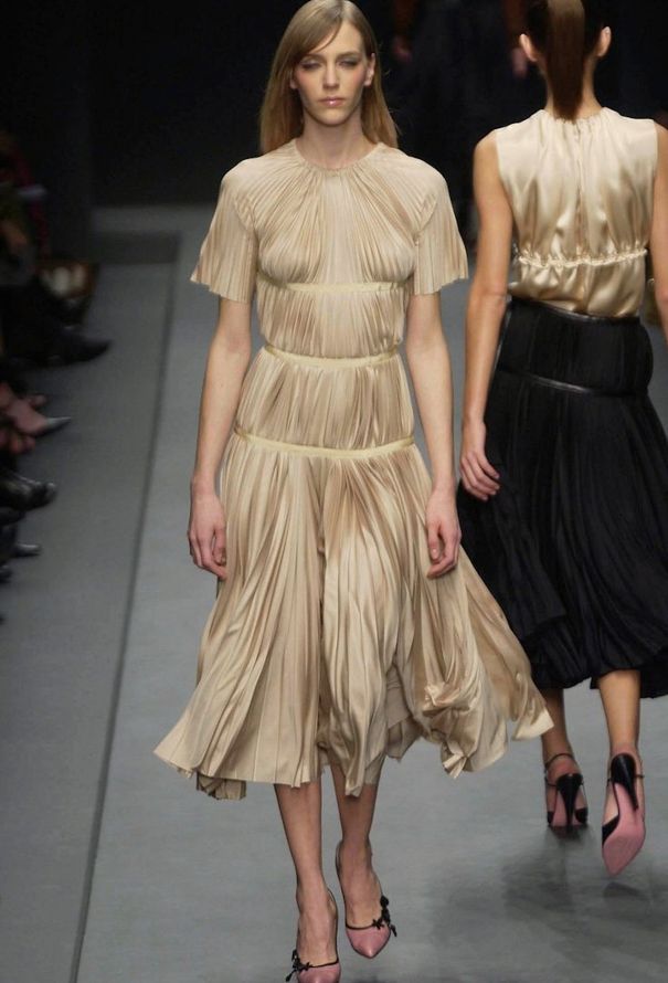 Prada Silk Pleated Gown, F/W 2002 - 2