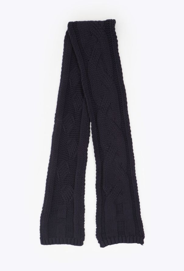 Hermès Scottish Cashmere Cableknit Scarf - 1