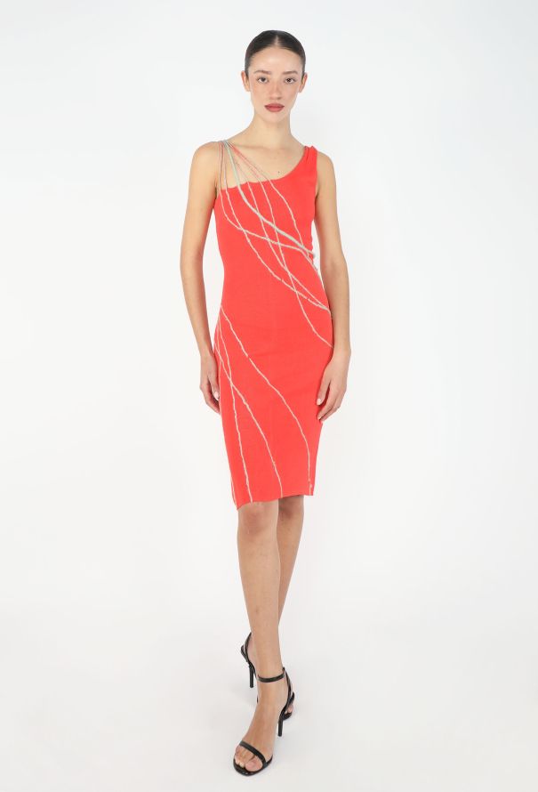 Versace CAMPAIGN S/S 1998 Braided One-Shoulder Dress - 3