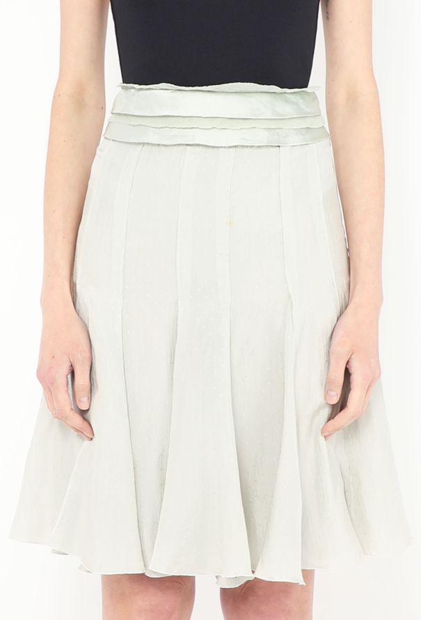 Chloé F/W 2004 Jacquard Dotted Silk Skirt - 4