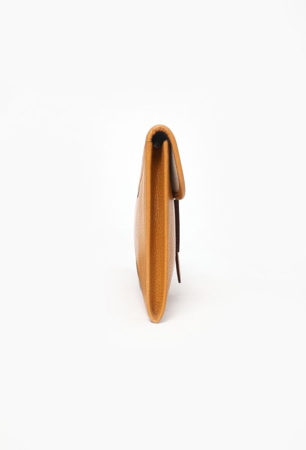 Hermès '80s Gold Fjord Jige Clutch - 4 Hermès '80s Gold Fjord Jige Clutch - 4