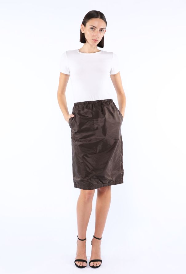 Prada Re-Nylon Gathered Skirt, 2025 - 2