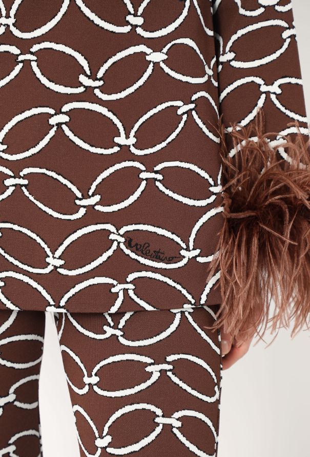 Valentino Resort 2023 Ostrich Trim Intarsia Ensemble - 7 Valentino Resort 2023 Ostrich Trim Intarsia Ensemble - 7