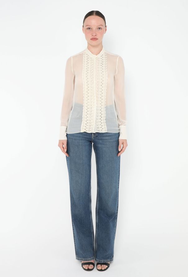 Chloé Georgette Embroidered Blouse - 3 Chloé Georgette Embroidered Blouse - 3