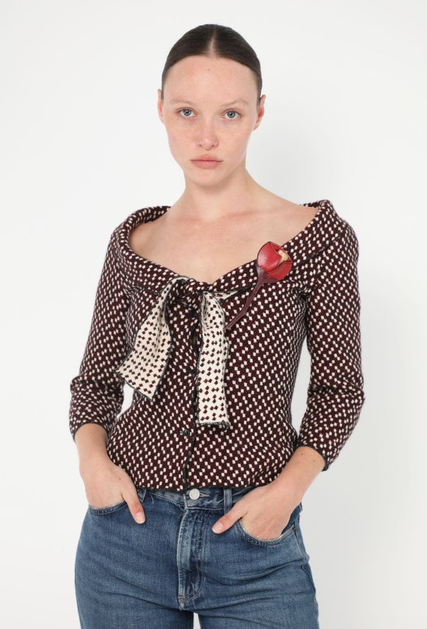 Miu Miu F/W 2000 Lavallière Brooch Jacket - 1