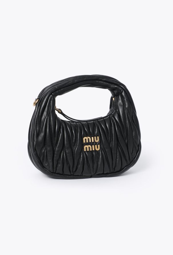 Miu Miu Mini Wander Quilted Hobo Bag - 3