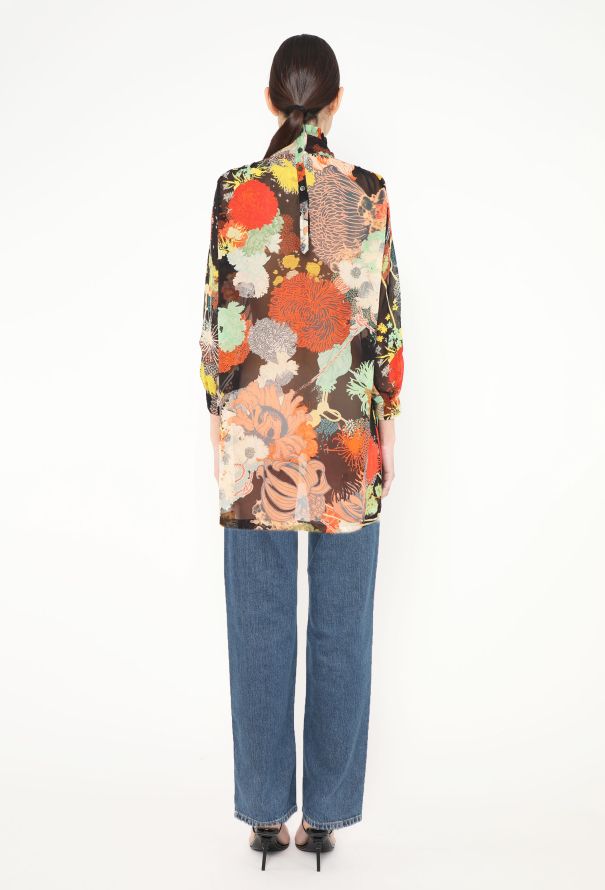 Dries Van Noten S/S 2017 Printed Chiffon Tunic - 4