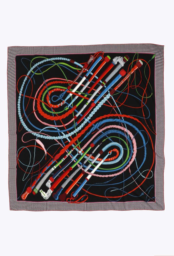 Hermès 'Fouets et Badines' 140cm Cashmere Shawl - 2