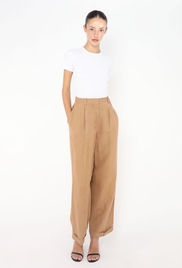 The Row 2022 Cassandra Linen Trousers - 1