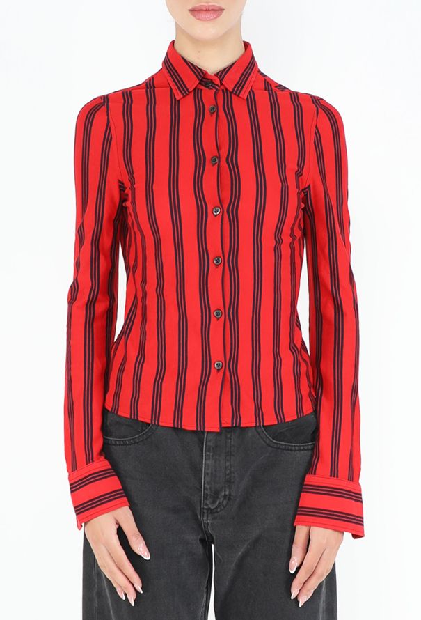 Prada F/W 2024 Striped Piqué Top - 3