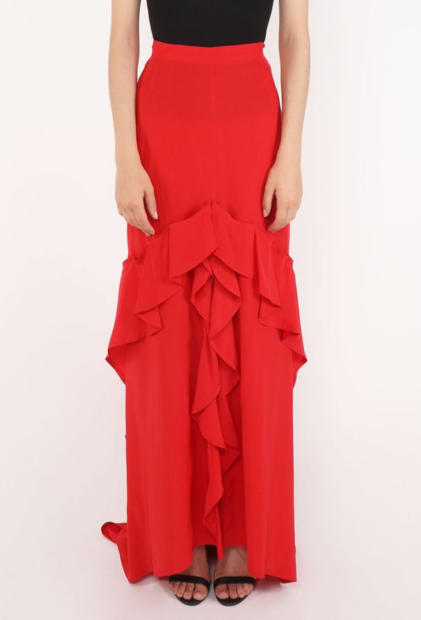 Saint Laurent Ruffled Silk Maxi Skirt, F/W 2003 - 6