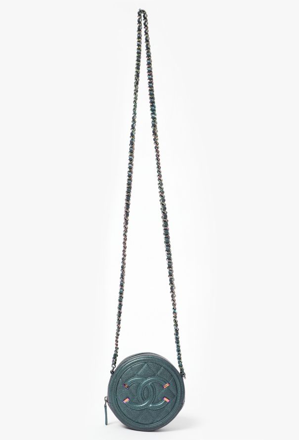 Chanel Filigree Caviar Quilted Round Clutch - 1