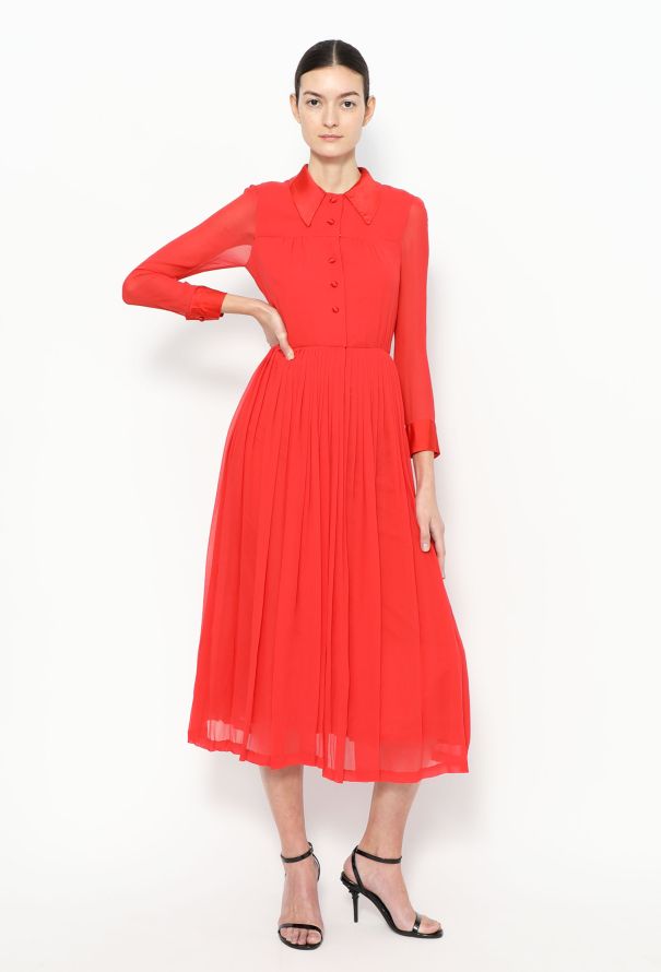 Exquisite Vintage Nina Ricci Pleated Crêpe Dress - 1