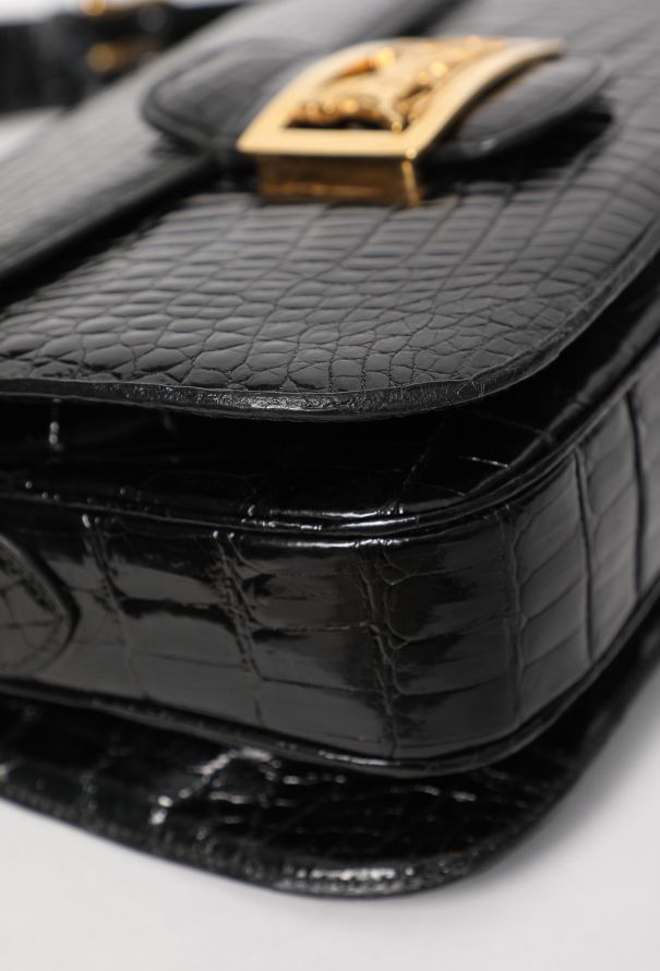 Céline Vintage Crocodile Calèche Bag - 8