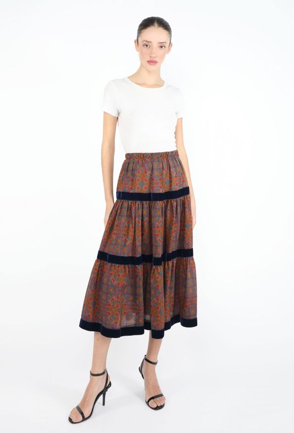 Saint Laurent Late '70s Russian Tiered Peasant Skirt - 1