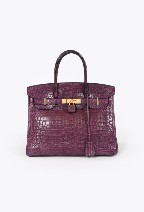 Hermès RARE Matte Améthyste Porosus Birkin 30 - 1
