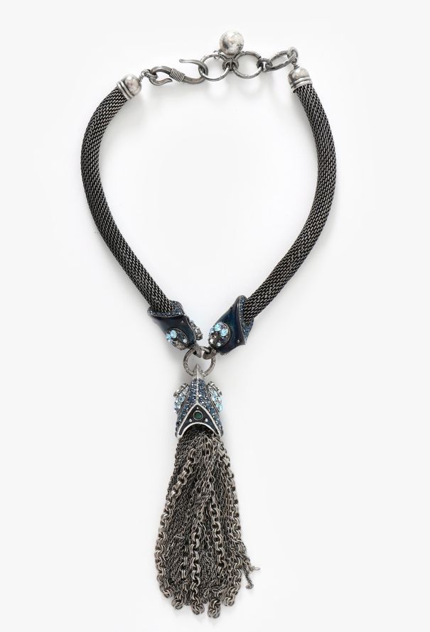Lanvin Embellished Chainlink Tassel Necklace - 1