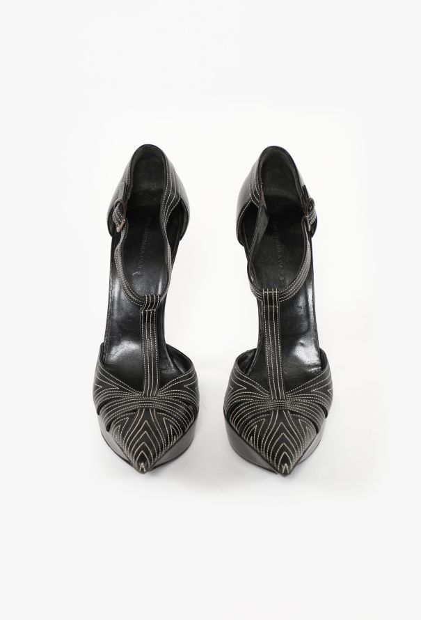 Balenciaga 2001 Contrast Stitch Stilettos - 2