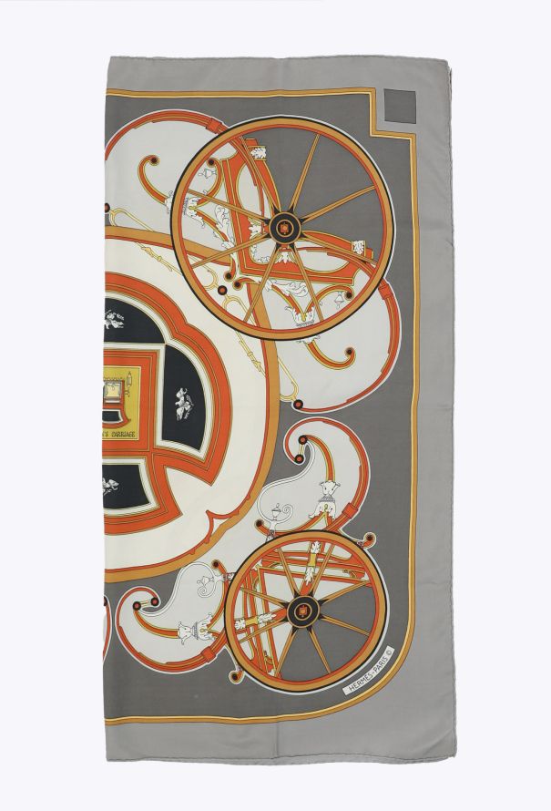 Hermès 1981 'Washington's Carriage' 90cm Silk Carré - 3
