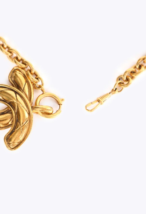 Chanel Quilted ‘CC’ Pendant Necklace, 1980s - 5