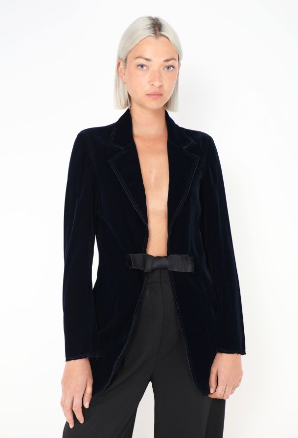 Lanvin 2004 Velvet Bowtie Blazer - 1