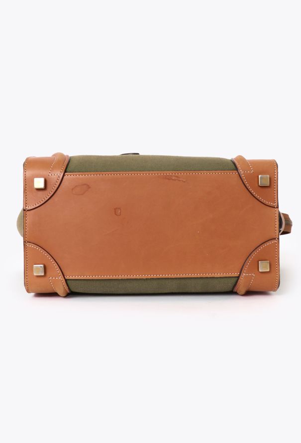 Céline Canvas & Leather Micro Luggage Tote Bag - 6 Céline Canvas & Leather Micro Luggage Tote Bag - 6