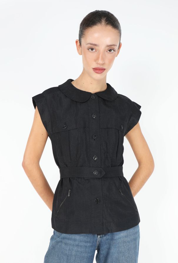 Chanel Early 2000s Belted  'CC' Blouse - 1