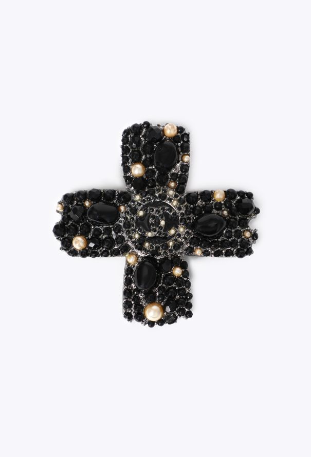Chanel Gripoix Cross Pendant Brooch, 2005 - 1