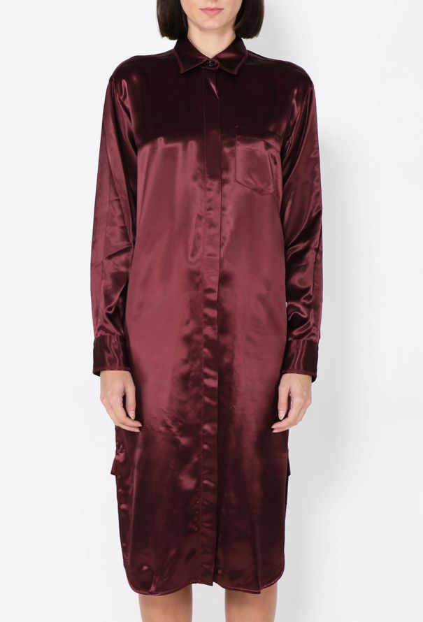 Bottega Veneta Satin Shirt Dress, 2019 - 4