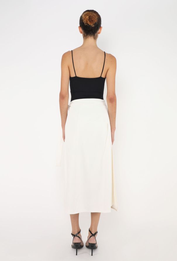 Céline Twill Belted Wrap Skirt - 5