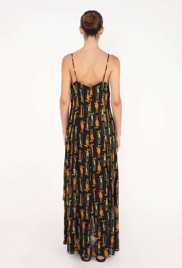 Printed Camisole Maxi Dress, 1970s - 5