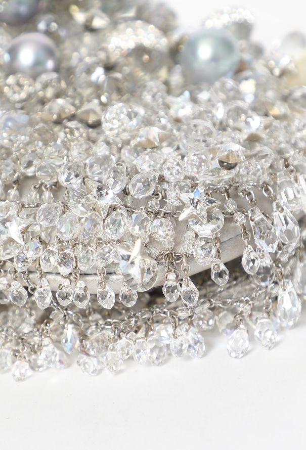 2000s Daniel Swarovski Crystal Evening Chain Clutch - 8