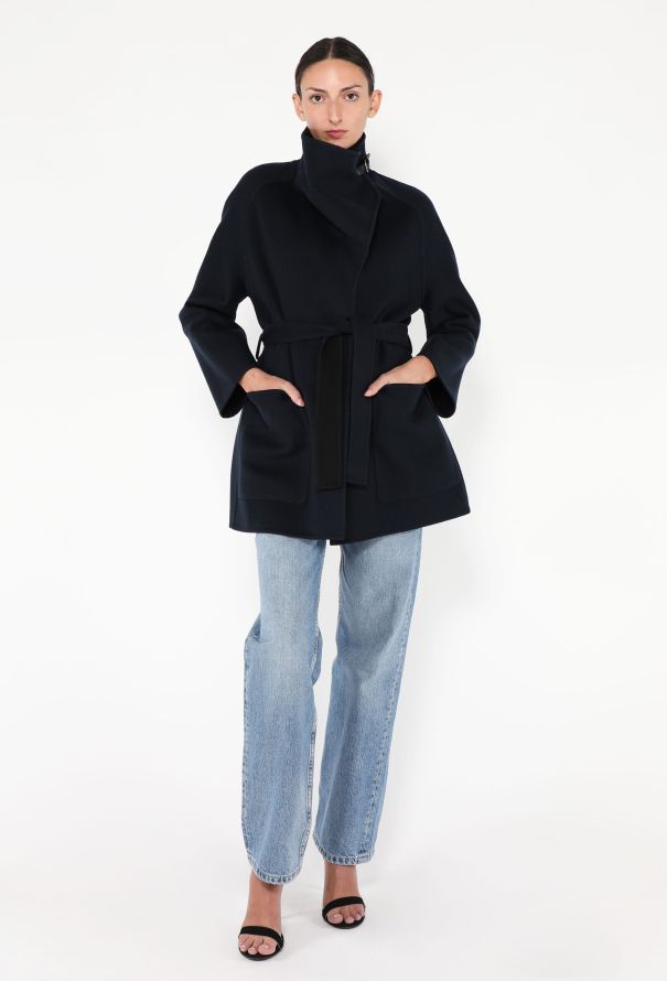 Hermès 2024 Bicolor Belted Cashmere Jacket - 2