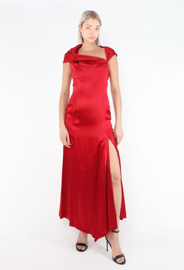 Myrene De Premonville '90s Cowl Slit Gown - 2