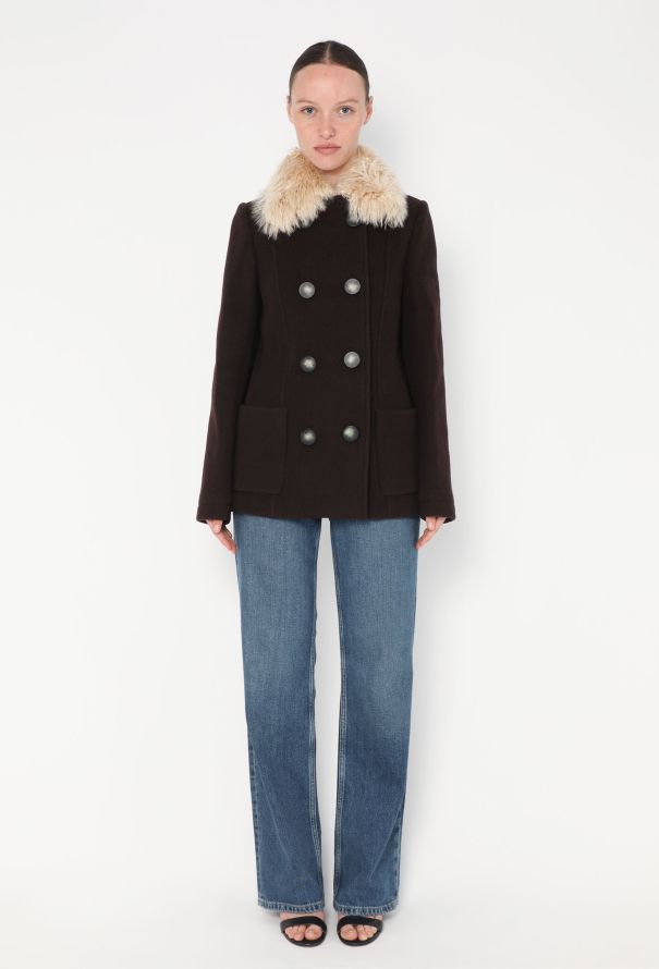Balenciaga Pre-Fall 2011 Shearling Trim Peacoat - 4 Balenciaga Pre-Fall 2011 Shearling Trim Peacoat - 4