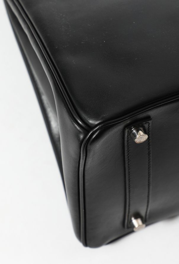 Hermès Exceptional and very rare Hermes Birkin handbag 35 black box  leather, palladium silver metal trim ref.563447 - Joli Closet