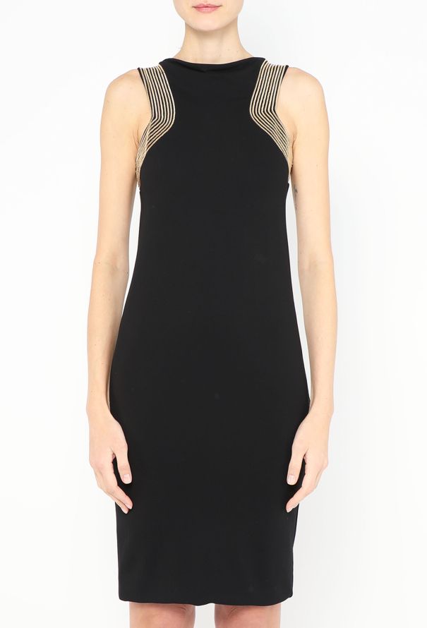 Gucci Embellished Chainlink Trim Dress - 1